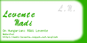 levente madi business card