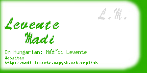 levente madi business card